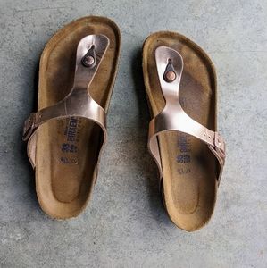 BIRKENSTOCK GIZEH ROSE GOLD SZ 38